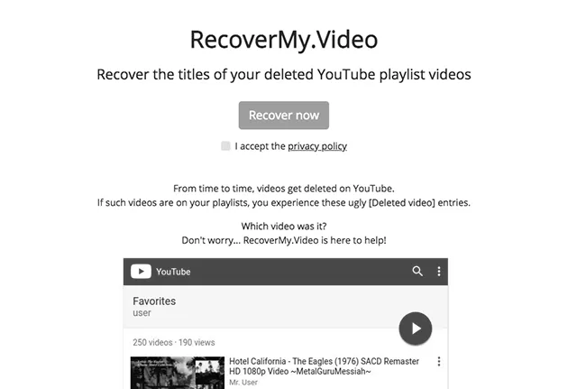 How to find deleted youtube video with link? image 0