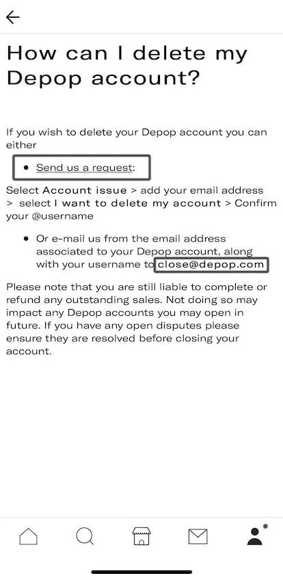 How to Delete a Depop Account image 0